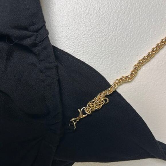 Ava & Viv Slit Maxi Dress Womens XXL Gold Chain Straps Formal Date Night Flowy - Picture 10 of 10